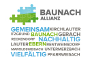 Logo der Baunach-Allianz, daneben der Name Baunach-Allianz, darunter die Schlagworte „Gemeinsam“, „Nachhaltig“, „Vielfältig“ und die Namen der elf Mitgliedsgemeinden